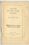 Margaret Mitchell Signed Copy of ''Gone With the Wind'' -- With PSA/DNA COA